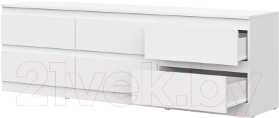 Комод НК Мебель Stern ТВ-6Я 190 / 26713050 (белый)