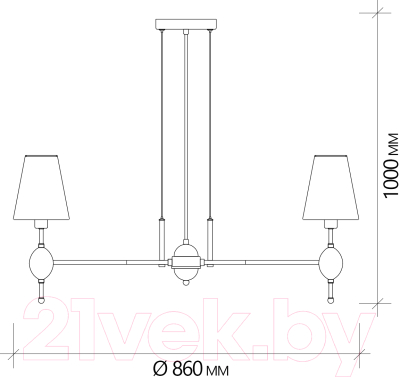 Люстра ESCADA 2106/8S (никель)