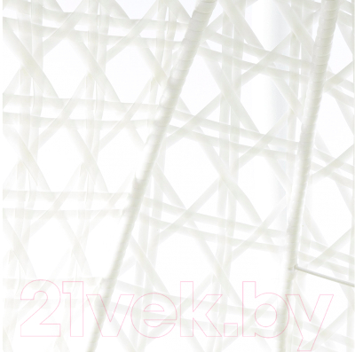 Кресло подвесное M-Group Капля Люкс / 11030106 (белый ротанг/красная подушка)