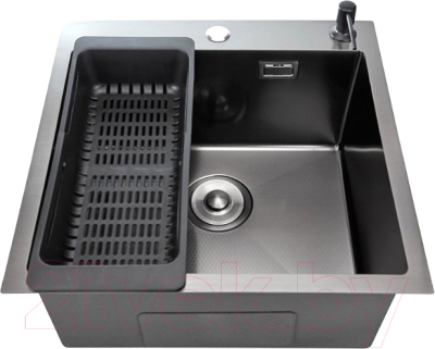 Мойка кухонная STELLAR S5050NB-D (нано черный) - фото