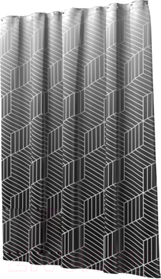 Шторка-занавеска для ванны FORA Delicate Black FOR-PH-DLB - фото