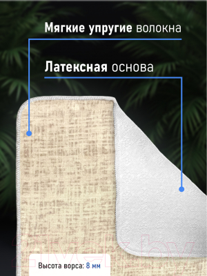 Коврик для ванной FORA Linen FOR-PE-LIN50-80B