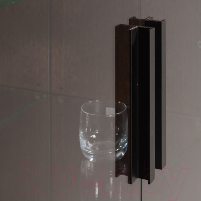 Шкаф с витриной Гомельдрев ГМ 1622Е Дуб (антрацит/табак)