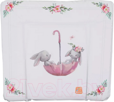 Пеленальный матрас Топотушки Зайка-Акварель New №2 - фото