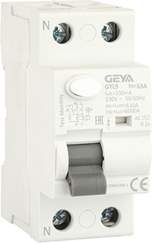 Устройство защитного отключения Geya GYL92P63AC100 - фото
