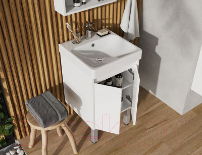 Тумба под умывальник Акватон Сканди Doors 45 / 1A278701SD010 (белый)