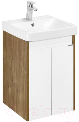 Тумба с умывальником Акватон Сканди Doors 45 1A2787K0SDZ90 (белый/дуб рустикальный) - фото