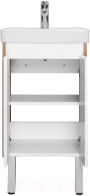 Тумба с умывальником Акватон Сканди Doors 45 1A2787K0SDZ90 (белый/дуб рустикальный)