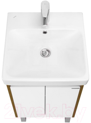 Тумба под умывальник Акватон Сканди Doors 45 / 1A278701SDZ90 (белый/дуб рустикальный)