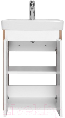 Тумба под умывальник Акватон Сканди Doors 45 / 1A278701SDZ90 (белый/дуб рустикальный)