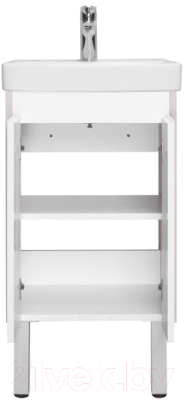 Тумба под умывальник Акватон Сканди Doors 45 / 1A278701SDB20 (белый/дуб верона)
