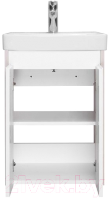 Тумба под умывальник Акватон Сканди Doors 45 / 1A278701SDB20 (белый/дуб верона)