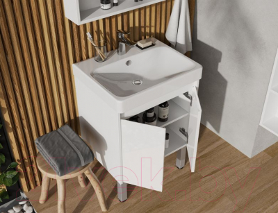 Тумба с умывальником Акватон Сканди Doors 55 1A2788K0SD010 (белый)