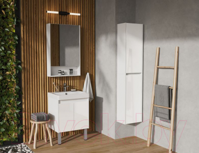 Тумба под умывальник Акватон Сканди Doors 55 / 1A278801SD010 (белый)