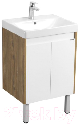 Тумба с умывальником Акватон Сканди Doors 55 1A2788K0SDZ90 (белый/дуб рустикальный)