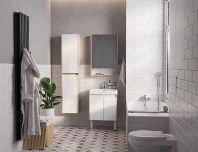 Тумба с умывальником Акватон Сканди Doors 55 1A2788K0SDB20 (белый/дуб верона)