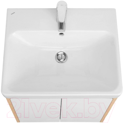 Тумба под умывальник Акватон Сканди Doors 55 / 1A278801SDB20 (белый/дуб верона)