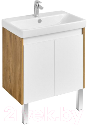 Тумба с умывальником Акватон Сканди Doors 70 1A2789K0SDZ90 (белый/дуб рустикальный)