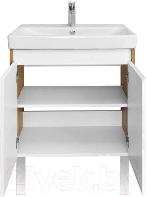 Тумба под умывальник Акватон Сканди Doors 70 / 1A278901SDZ90 (белый/дуб рустикальный)