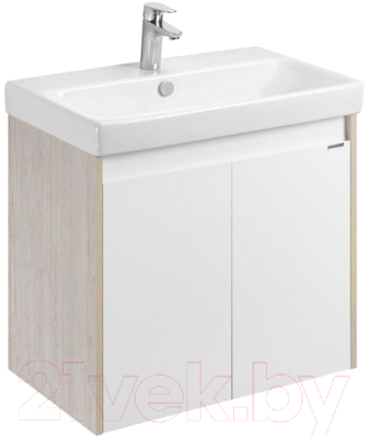 Тумба с умывальником Акватон Сканди Doors 70 1A2789K0SDB20 (белый/дуб верона) - фото