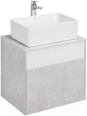 Тумба с умывальником Акватон Марбл Слэйт 60 / 1A2761K1MH4C0 (белый) - фото