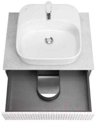 Тумба с умывальником Акватон Марбл Слэйт 60 / 1A2761K0MH4C0 (белый)