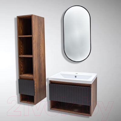 Шкаф-полупенал для ванной Акваль Нова / НОВА.02.23.07.N