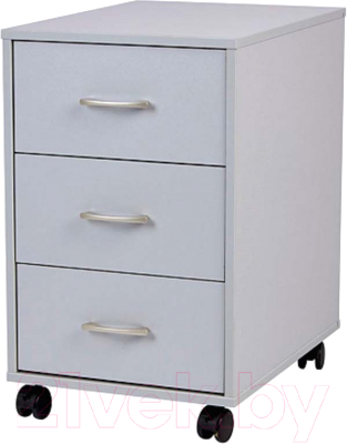 Тумба Polini Kids Mirum с ящиками на колесах 40x55 / 0002740.42 (серый) - фото