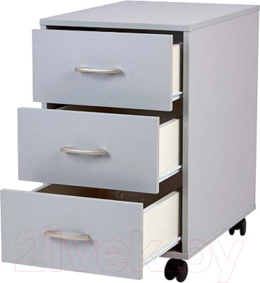 Тумба Polini Kids Mirum с ящиками на колесах 40x55 / 0002740.42 (серый)