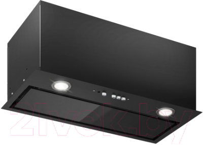 Вытяжка скрытая Elikor КВ Cube 60П-1000 / 237811 (черный/черное стекло) - фото