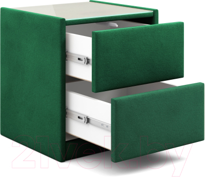 Прикроватная тумба Мебельград Аризона мягкая (мора зеленый)