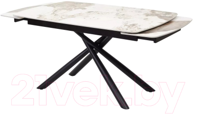 Обеденный стол M-City Rivoli 140 Gloss / 614M04289 (Luxury Pandora Solid Ceramic/Black)