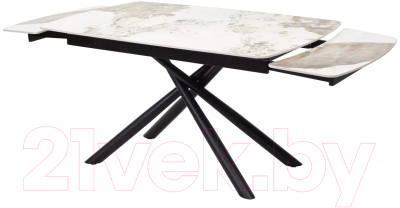 Обеденный стол M-City Rivoli 140 Gloss / 614M04289 (Luxury Pandora Solid Ceramic/Black)