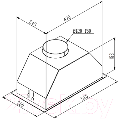 Вытяжка скрытая Korting KHI 6416 N