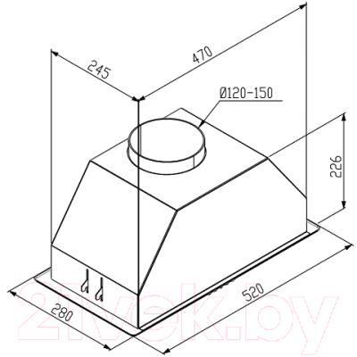 Вытяжка скрытая Korting KHI 6690 N