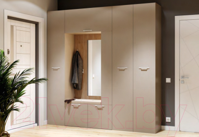 Шкаф-пенал Мебельград Джерси 1 дверный (капучино)