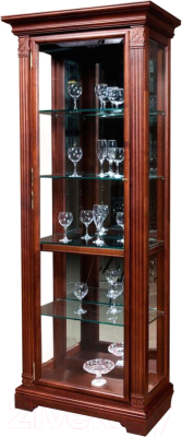 Шкаф с витриной Гомельдрев ГМ 5901-01 Береза (беловежский орех) - фото