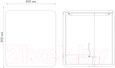 Зеркало Grossman Elegans LED / 178080