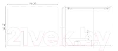 Зеркало Grossman Elegans-промо LED / 17100801 (с сенсорным выключателем)