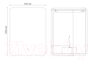 Зеркало Grossman Elegans-промо LED / 17601001