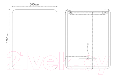 Зеркало Grossman Elegans-промо LED / 17801001