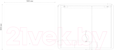 Зеркало Grossman Elegans-промо LED / 1790801