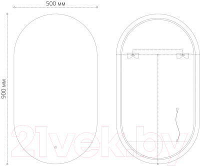 Зеркало Grossman Nero-промо LED / 245090 (с сенсорным выключателем)