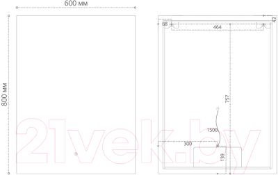 Зеркало Grossman Pragma-норма LED / 186080