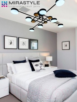 Потолочный светильник Mirastyle SX-N-8996/8 BK