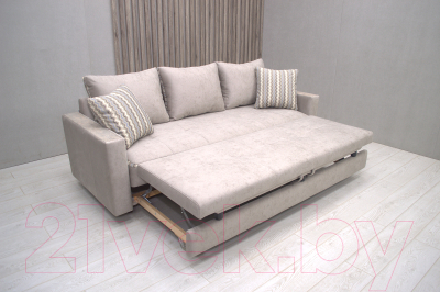 Диван Петрамебель Верона комфорт (велюр серо-бежевый лорд мист/микс 1)