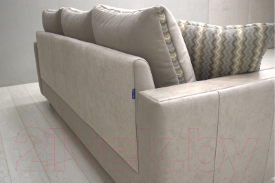 Диван Петрамебель Верона комфорт (велюр серо-бежевый лорд мист/микс 1)