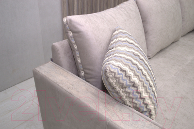 Диван Петрамебель Верона комфорт (велюр серо-бежевый лорд мист/микс 1)