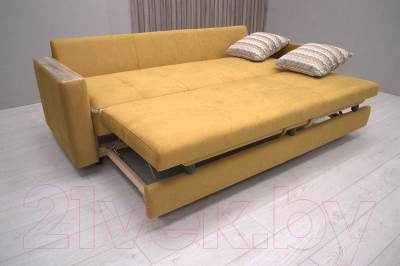 Диван Петрамебель Верона комфорт (велюр желтый/вставка цветная, лорд мустард/микс 6)