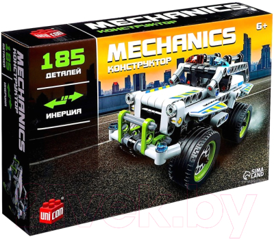 Конструктор инерционный Unicon Полицейский джип / 9321799 - фото